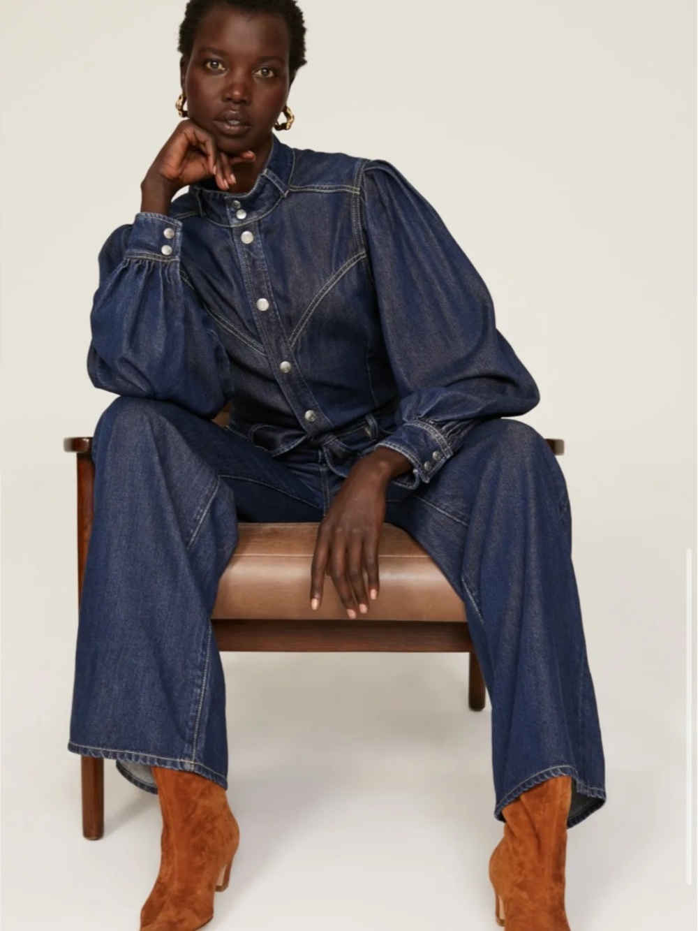 HOST PICK👖7 for Mankind Blue Denim Jumpsuit - Large - Picture 2 of 6